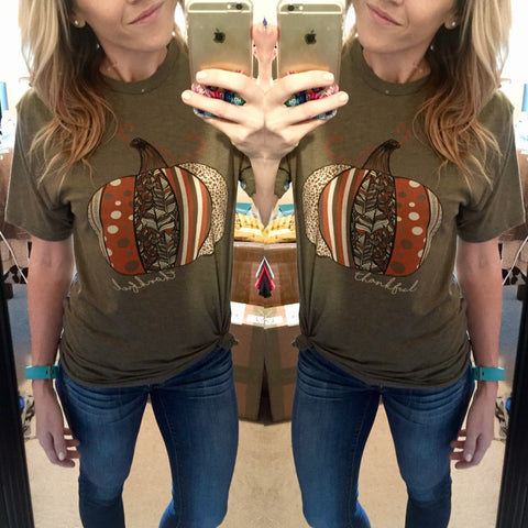 Pumpkin Patch Tee - Olive