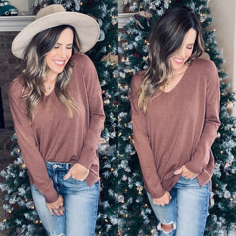 The Cedar Valley Sweater - Dark Mauve