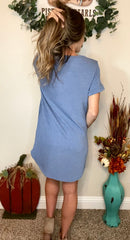 The Jolee Dress - Denim Blue