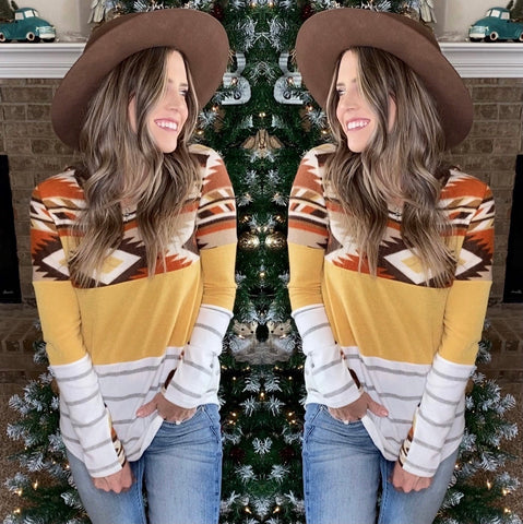 The La Paz Top - Mustard
