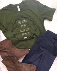 Deer Blind Dates Tee - Olive